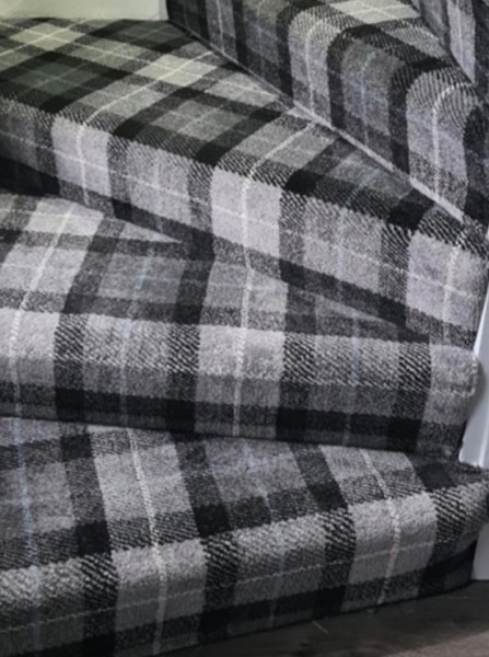 Can't have patterned carpets on stairs apparently??
