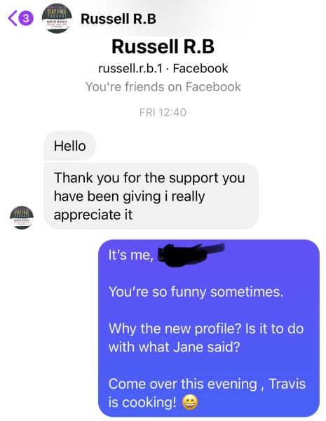 Friend scammed by fake celeb online