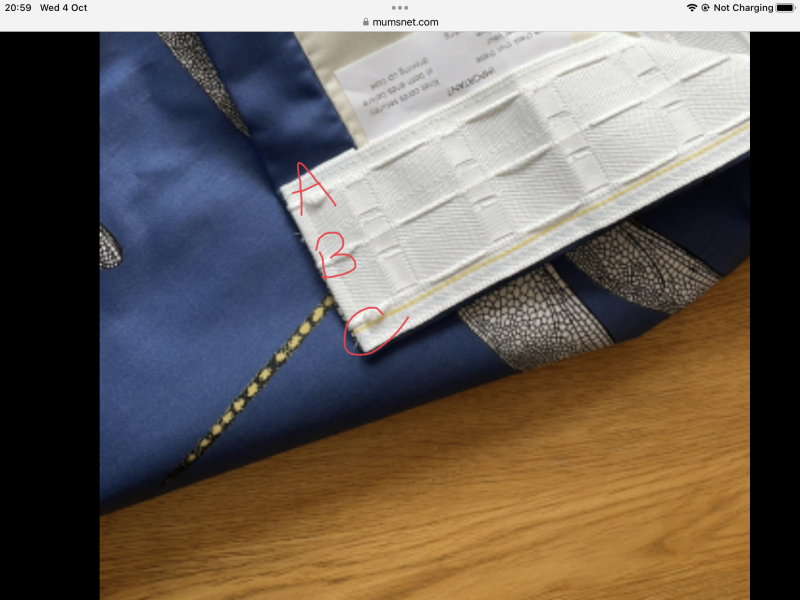 How do I pull up the strings on my brand new curtains??