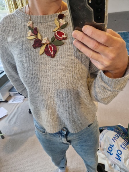 Statement necklace to go with this dress!