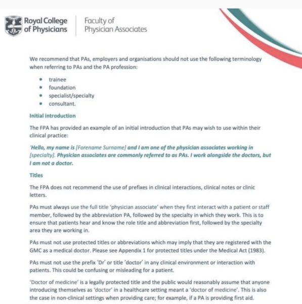 To expect to be examined and diagnosed by an actual nurse or doctor? 