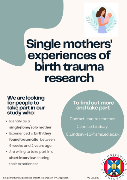 Single mums' experiences of birth trauma research