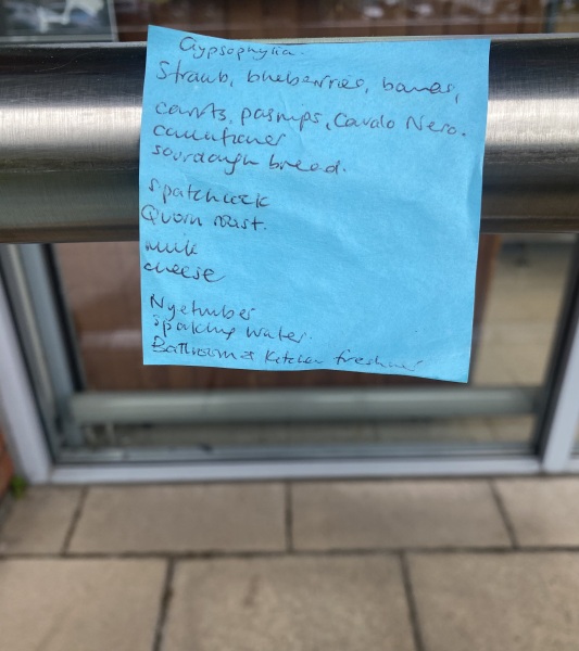 Found my first ever shopping list- Waitrose obvs cos that’s where I shop innit.