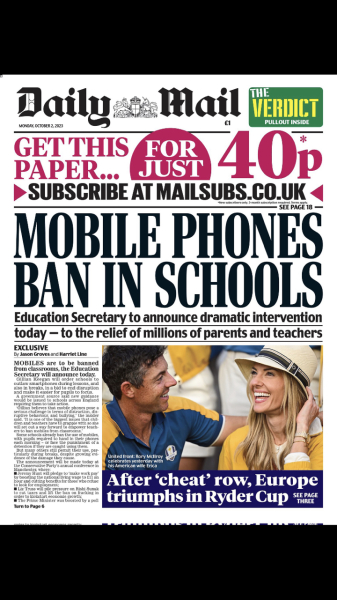 Government announces ban on mobile phones in schools
