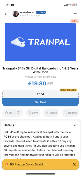 Anyone know of money off railcards just now?