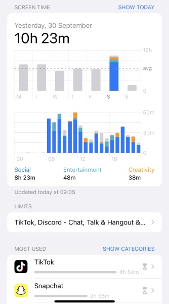 to be tearing my hair out at Apple Screentime