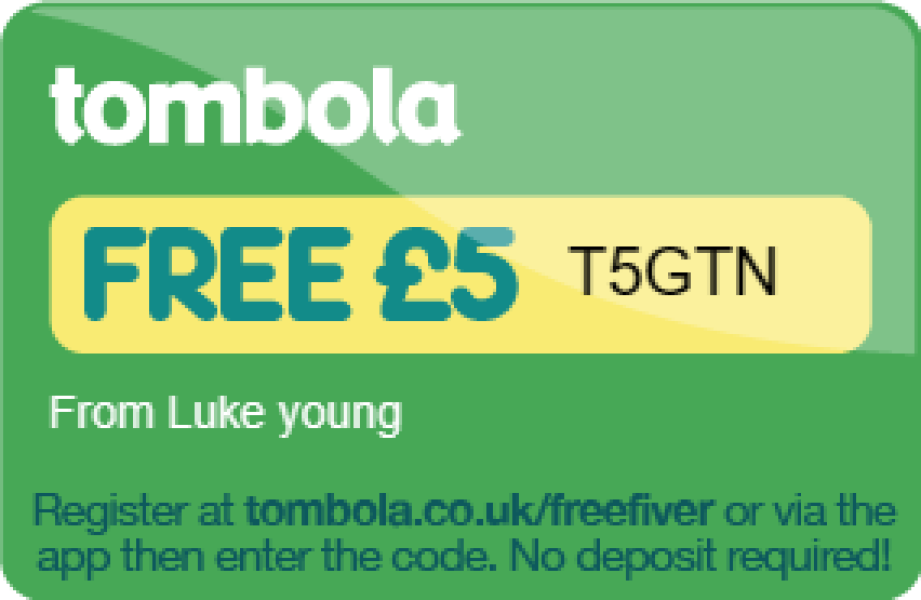 Tombola free £5 code