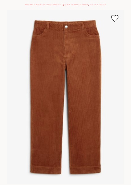 Comfy cord trousers like this...