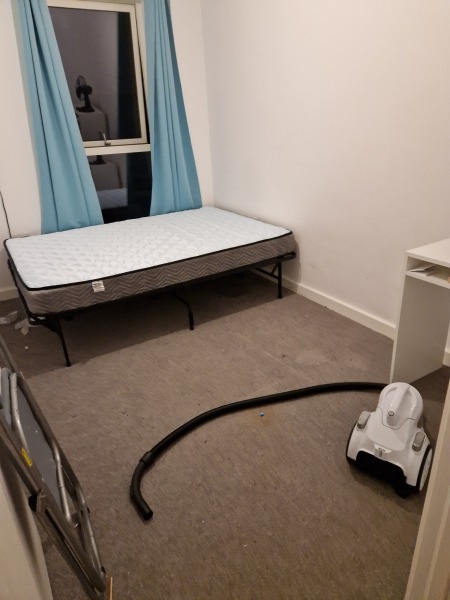 Bedrooms are trashed.  Finding it hard see pics