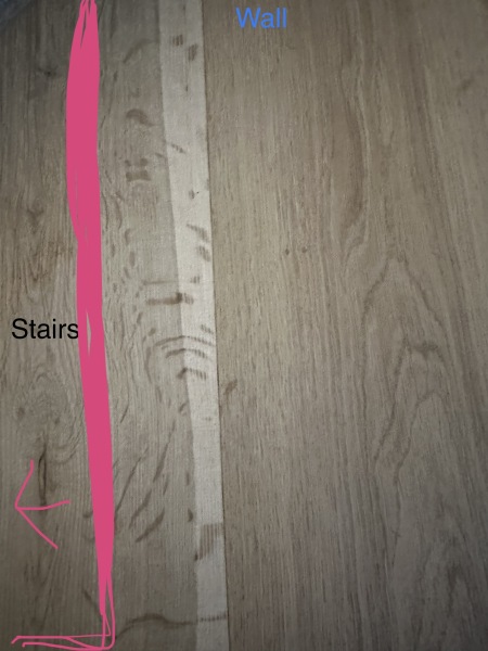 DH has ruined week old wood flooring