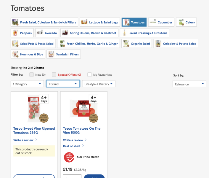 I'm bored with my Tesco shopping order. Tell me your titillating grocery purchases.