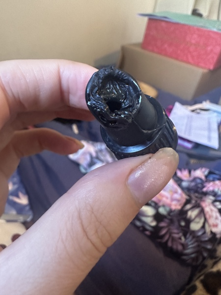 What the hell has done this to my Miracle Oil rubber pipette?!!