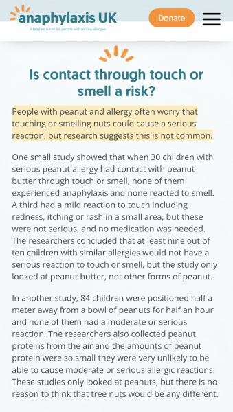 I have a nut allergy and colleague eating nuts in office.
