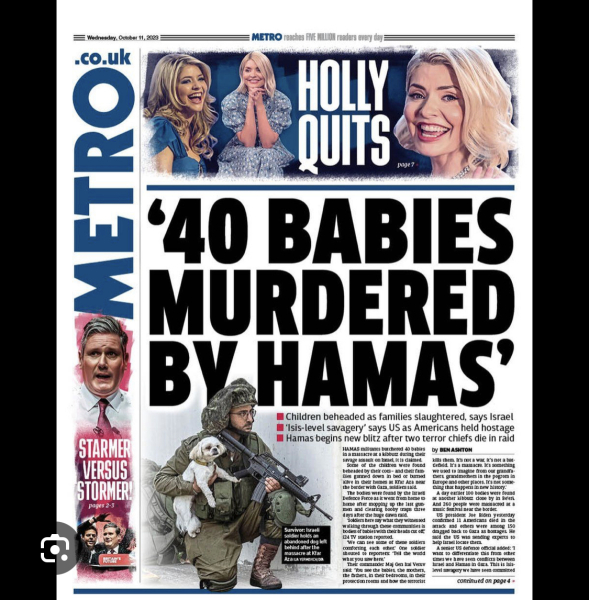 To be horrified re the 2000+ children killed in Gaza.