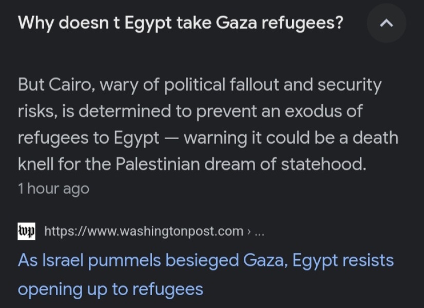 Why won’t Egypt help the Gazans?