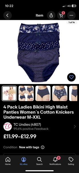 Big cotton comfy knickers - ideally black