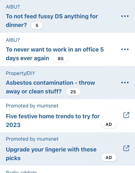 3 dots on active safari mobile. Hide thread?