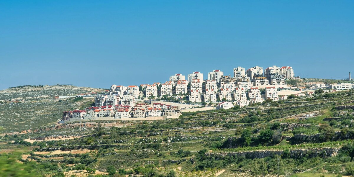 Why did Israeli settlers move into the Palestinian Territories?