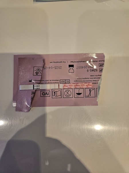 Positive test immediately after period