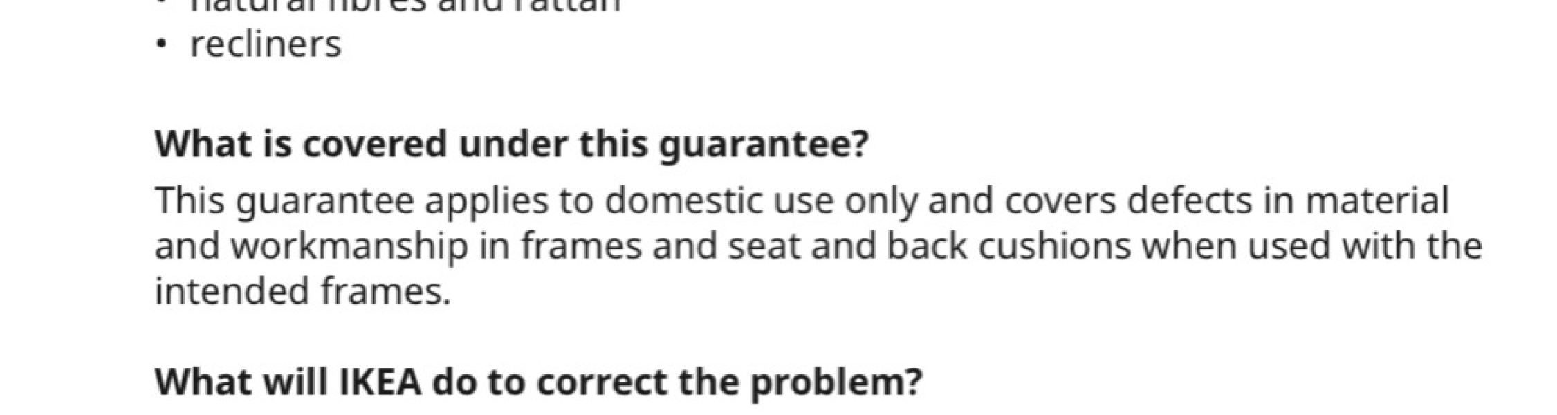 Ikeas 10 year warranty