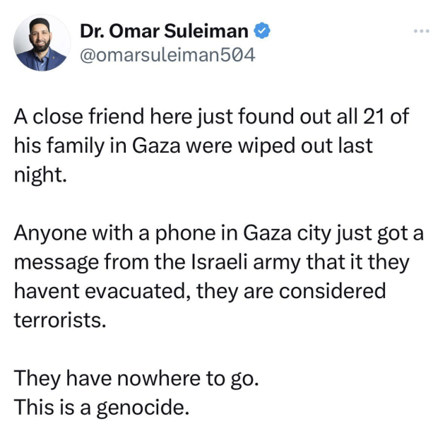 To think it’s turning into genocide in real time