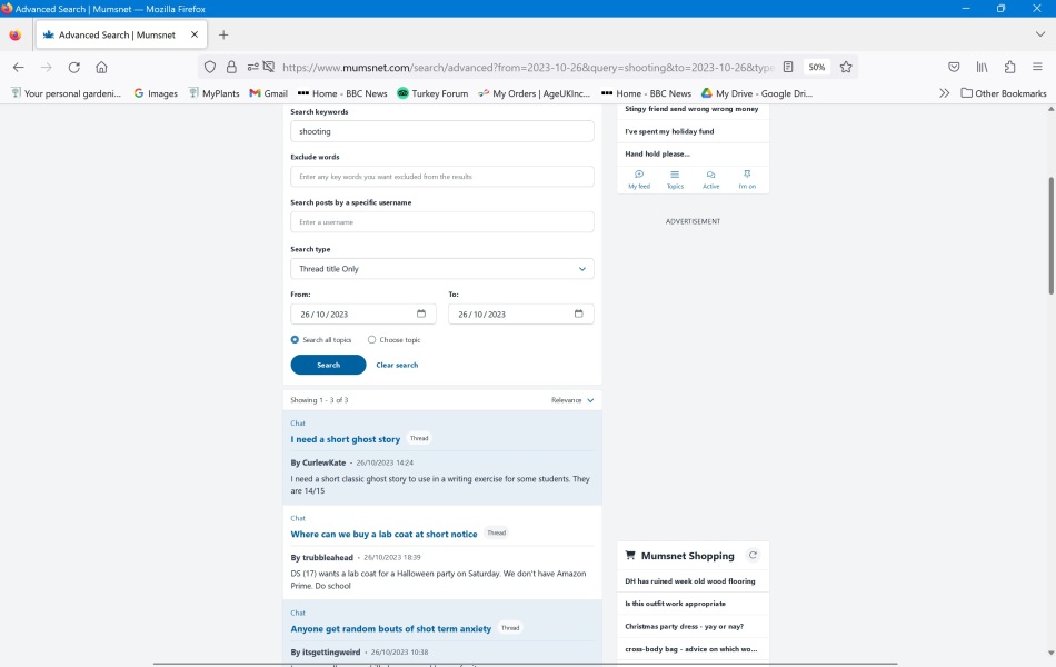 Advanced search results