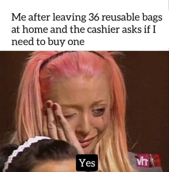 Taking your own bags in same store -embarrassing incident