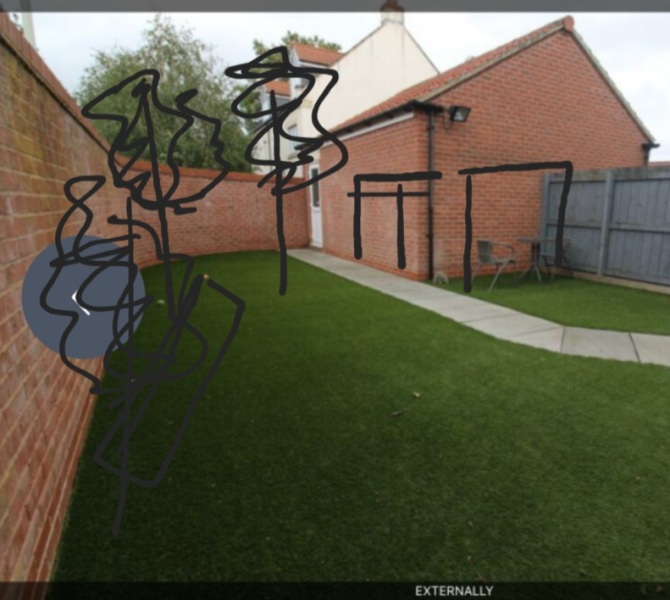 What could be done to make this garden more private and less awful?