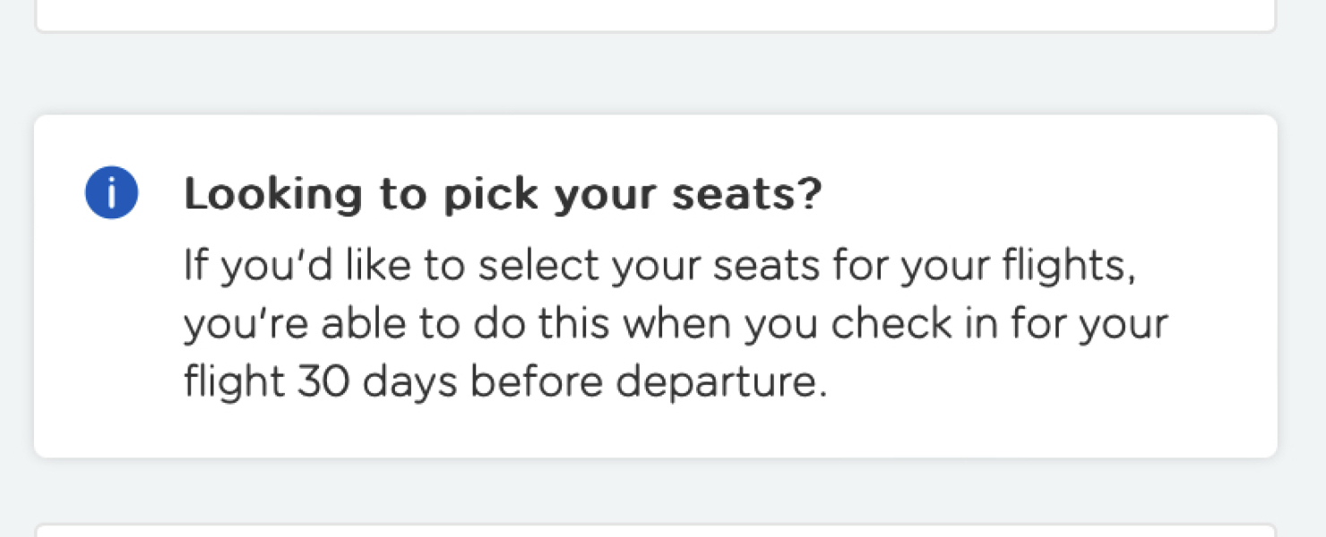 Unable to book seats together on EasyJet
