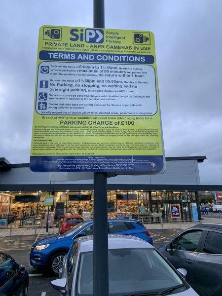 Car parking sign
