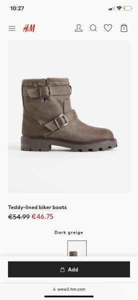 Another search for boots…