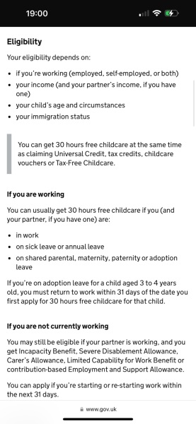 Carers allowance and 15-30 hours funding