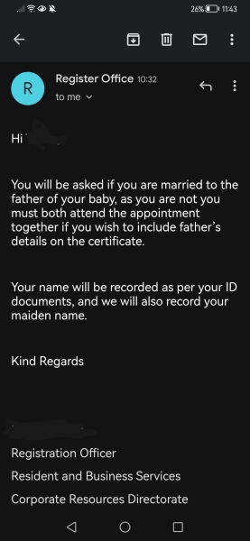 Divorce not yet finalised, can I put my current partner's name on the birth certificate