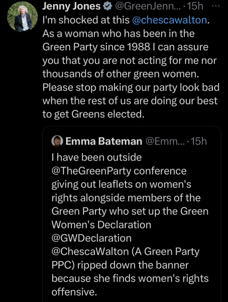 Green Party Deputy Leader on being 'gender critical'