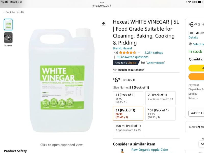 Where the hell do you buy white vinegar?!!