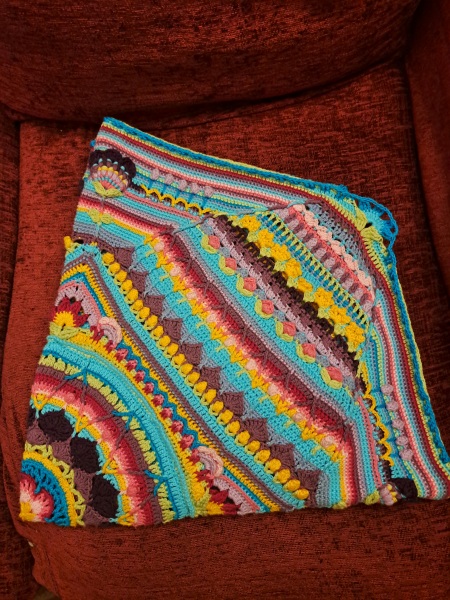 It's crochet,  knit and natter thread 11. So much yarn we need a yarn barn.