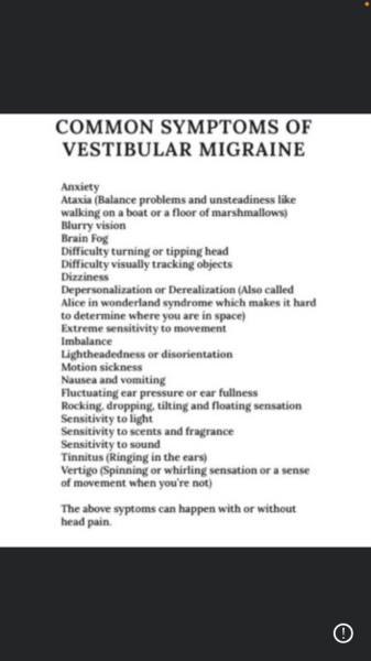 Ongoing vertigo and hot sweats....