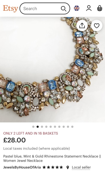 Statement necklace to go with this dress!