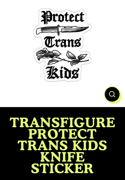 Protect trans kids knife logo