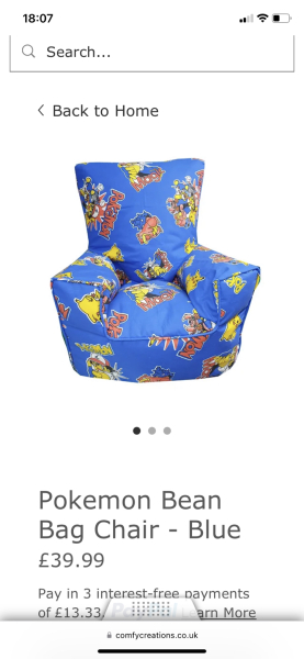 To ask for help finding a Pokemon beanbag