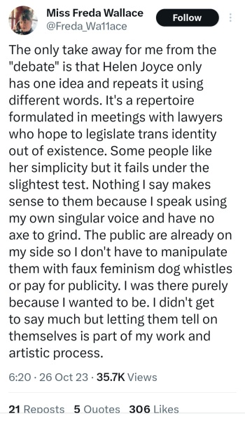 Trans Ideology - a real life debate