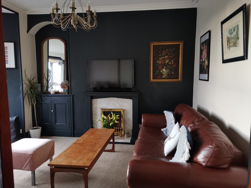 Painting a fireplace