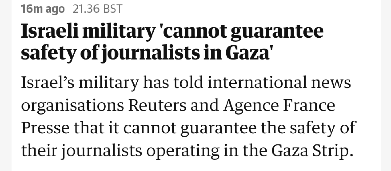 Gaza has gone dark ... and I am very afraid!