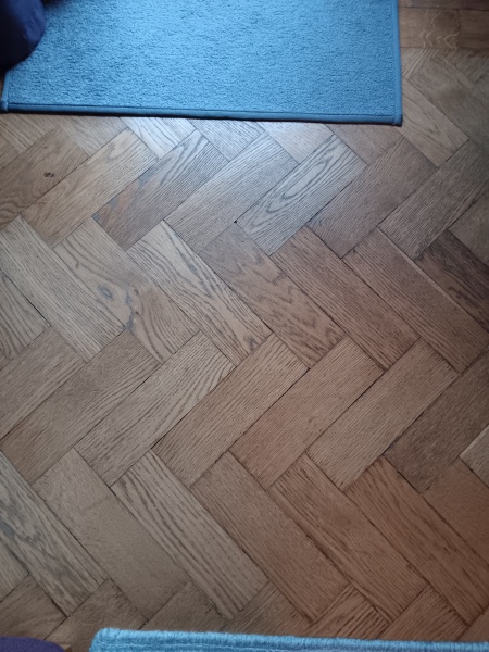 DH has ruined week old wood flooring