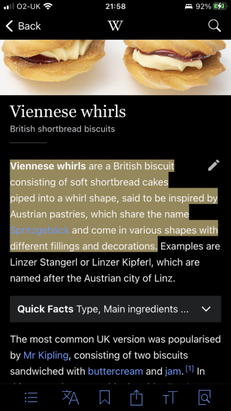 Is a Viennese Whirl a biscuit or a cake?