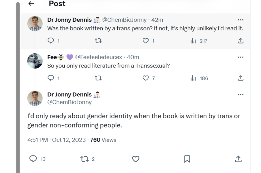 'I trust their condemnation' - protester at book launch of 'Sex and Gender'