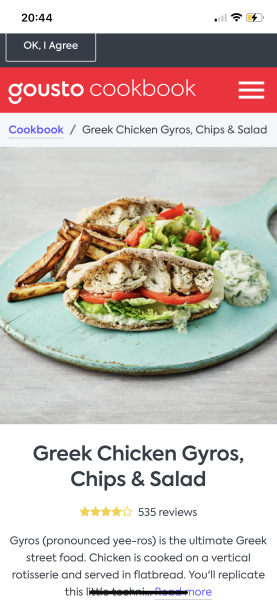Did anyone have GOUSTO Gyros Greek feast this week?