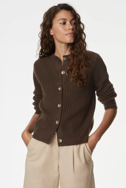 Dark brown cardigans