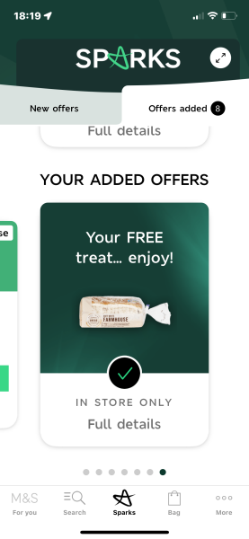 Do I win the prize for the worst freebie ever on sparks card?