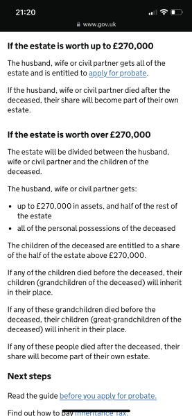 My mum's 2nd husband has died, but he never updated will